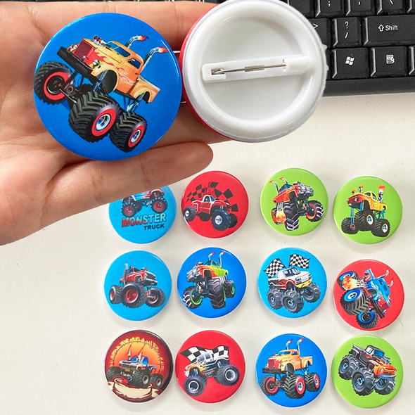 Race Cars Monster Truck Party Wheel Truck Toy Keychain Rubber Bracelets Badges Bags Kids Birthday Party Baby Shower Supplies