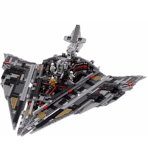 In Stock First Order Destroyer Costruzion Model Building Blocks with Figures Compatible with LEGO 75190 Star Plan Brick Toy