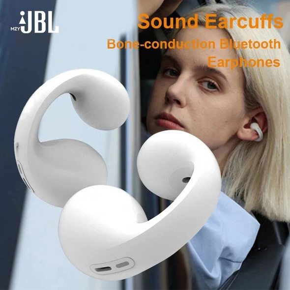 mzyJBL Sport Bone-Conduction Bluetooth5.3 Earphones HiFi Sound Wireless Headphones Earclip Waterproof Open Ear Headset Earring