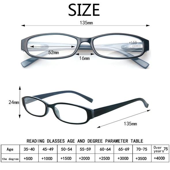 Henotin Reading Glasses Spring Hinge Fashion Men Women Oval Frame Prescription Reader Eyeglasses Decorative Diopter Eyewear