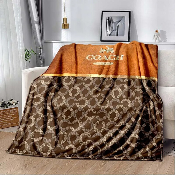 Fashion C-Coach Blanket Fashion Logo 3D Printing Soft Comfortable Blanket Home Decorate Bedroom Living Room Sofa Beds Blankets