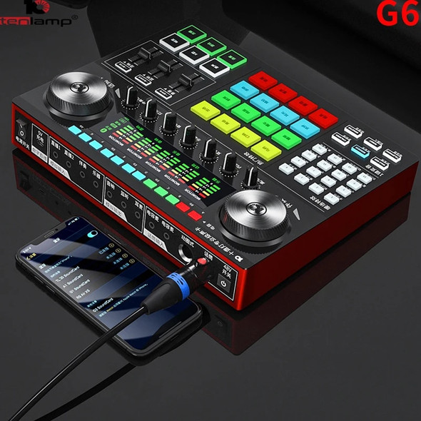 Tenlamp G6 Sound Card USB Condenser Wired Single Microphone Professional Podcast Microphone for Streaming Gaming YouTube Singing Tenlamp G6 Sound Card USB Condenser Wired Single Microphone Professional Podcast Microphone for Streaming Gaming YouTube Singing