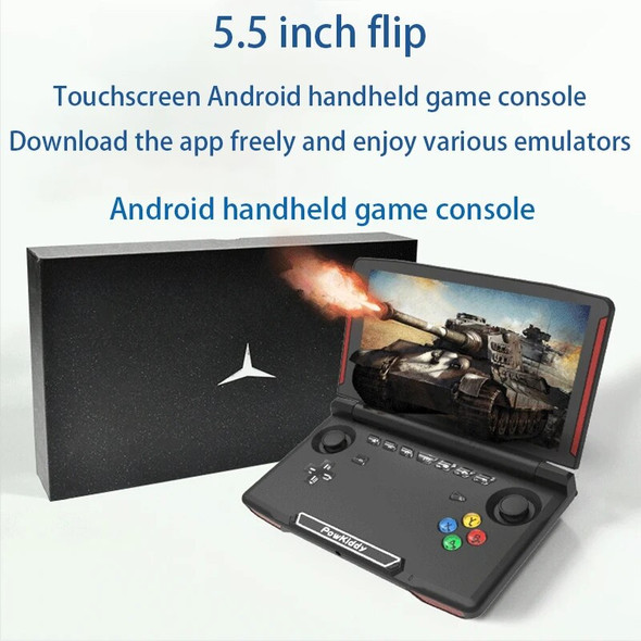 X18 Handheld Game Console, Android System, 5.5 Inch HD Screen, Dual Joystick Flip Top Game Console Video Player PSP Arcade
