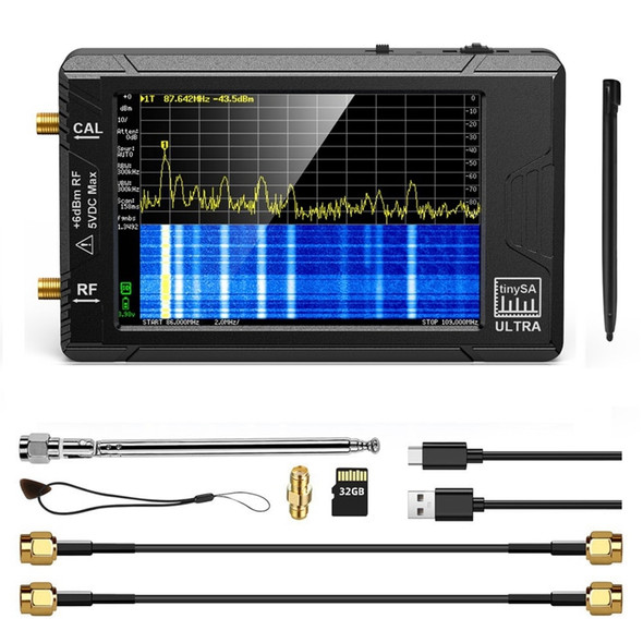 New Spectrum Analyzer Tiny Spectrum Analyzer Tinysa Ultra 4 Inch Display With Battery 100Khz To 5.3Ghz With 32GB Card