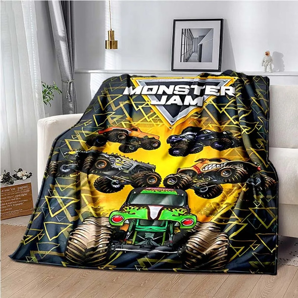 Monster Jam Grave Digger Truck Hot Wheels Sofa Blanket Lightweight Warm Insulation Blanket Bed Office Car knee padsThrow Blanket