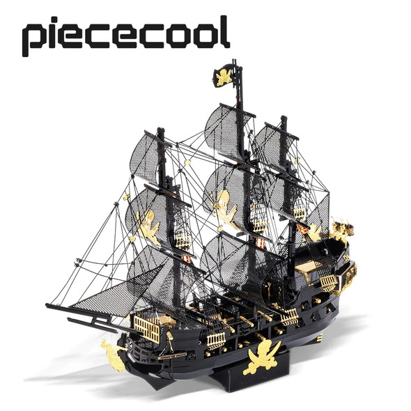 Piececool 3D Metal Puzzle Model Building Kits,Black Pearl DIY Assemble Jigsaw Toy ,Christmas Birthday Gifts for Adults Kids