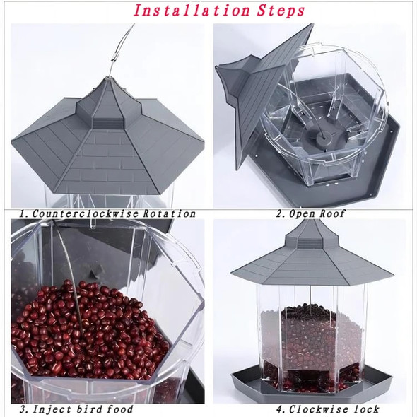 Wild Bird Feeder Balcony Outdoor Waterproof Hanging Feeder Birds Accessories Hummingbird Drinker Parrot Supplies Pet Home