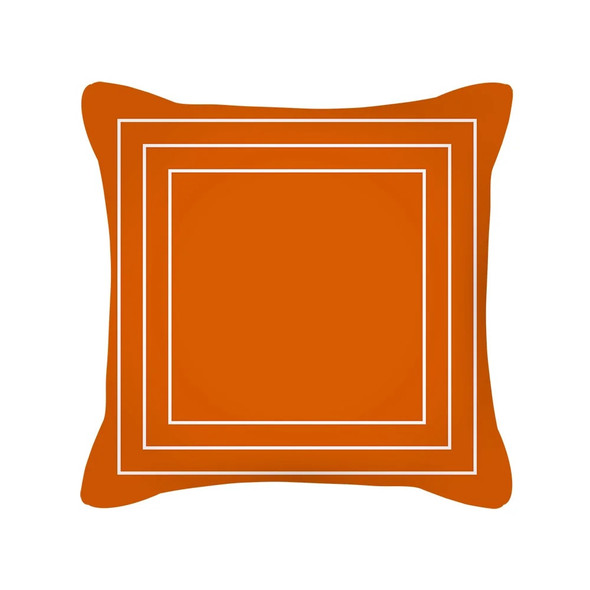 Nordic Orange Pillowcase Ins Light Luxury Sofa Cushion Cover Plush Simple Geometric Living Room Pillow Cover Smart Home Decor