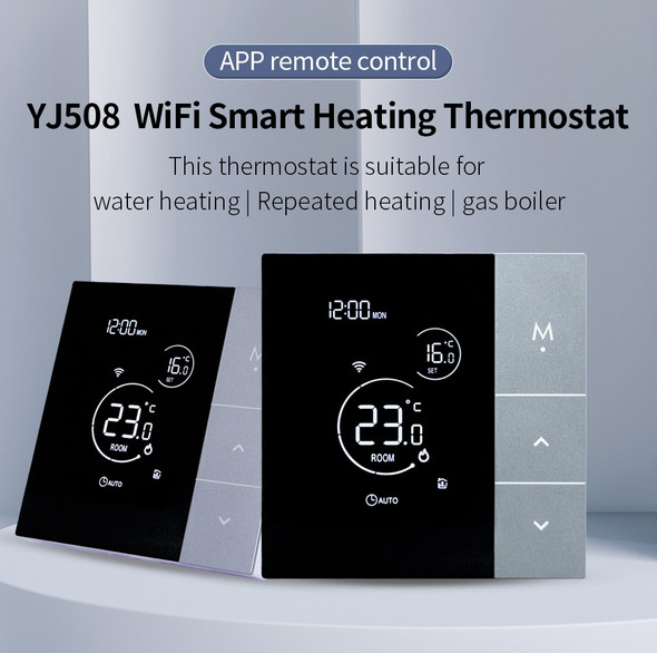 YJ508 Wifi Intelligent Heating Thermostat Touch Display Voice Control AlexaTuya Alice/Electric/Water Surface Temperature Control