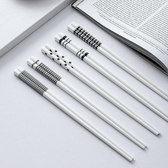 Ins Wind Chopstick High Appearance Level Non-slip and Mould Resistant Household Ceramic Single Kuaiko Special Tableware New Set