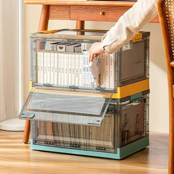 1pc Foldable Storage Trunk Open Storage Box Transparent Storage Box Home Wardrobe Clothes Organizer Large Capacity Clear Plastic 1pc Foldable Storage Trunk Open Storage Box Transparent Storage Box Home Wardrobe Clothes Organizer Large Capacity Clear Plastic