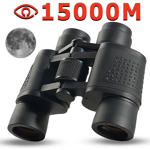 Binoculars 80X80 Long Range 15000m HD High Power Telescope Optical Glass Lens Low Light Night Vision for Hunting Sports Scope