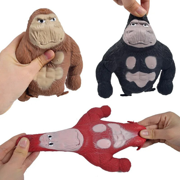 Children Novelty Funny Squeezing Toys Adults Orangutan Stress Relief Gorilla Pinch Prank Stretch Rebound Creative Gift Toy