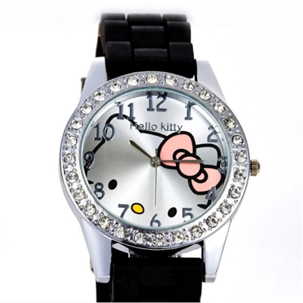 Cute Cartoon Pattern Dial Kids Watch Fashion Rhinestone Child Quartz Watch Silicone Watchband Casual Boys Girls Clock Gift 2023