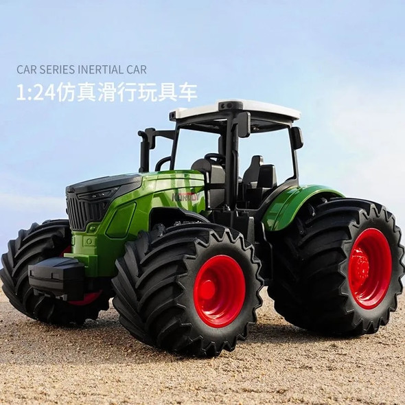 Tractor Toy Car Model Trailer and Accessories Simulation Children's Farmer Car