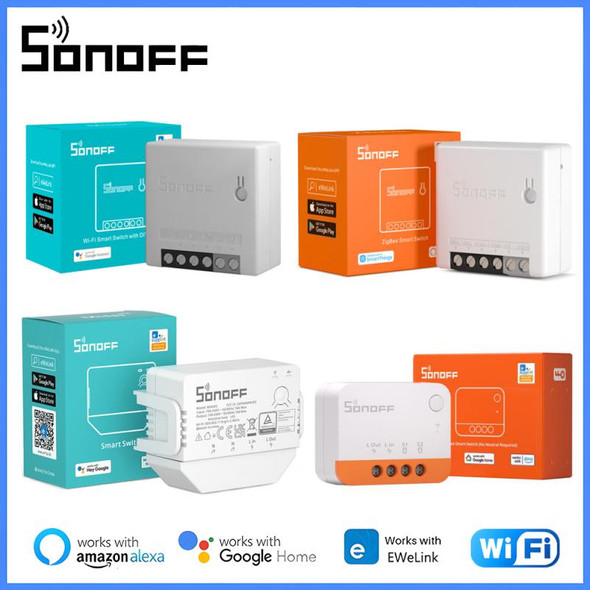 1-5PCS SONOFF Zigbee / WiFi Switch MINI R2 / MINI R3 / ZBMINI / ZBMINI-L2 Voice Control MINI Switch Via Alexa eWelink App