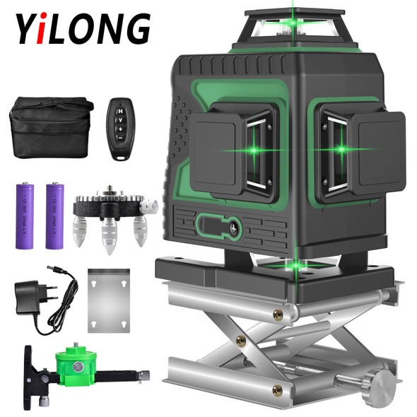 3D/4D laser level Green 12/16 lines Self-Leveling Vertical Cross Super Powerful Green 360 Horizontal Laser Level Professional