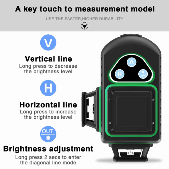 3D/4D laser level Green 12/16 lines Self-Leveling Vertical Cross Super Powerful Green 360 Horizontal Laser Level Professional