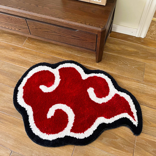 Japanese Anime Red Cloud Doormat Mat Anti-Slip Kitchen Bedroom Handmade Tufted Rug Carpet Living Room Entrance Rug Home Decor