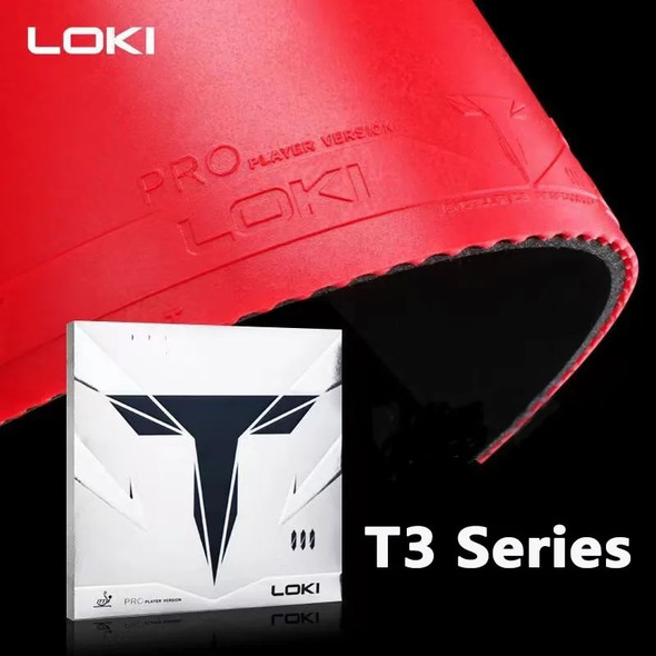 LOKI T3 Astringent rubber ITTF Approved Carbo Sponge Table Tennis Rubber Pips-in Hard Non-sticky Pingpong Rubber for Fast Attack