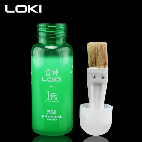 LOKI 250ml Professional Table Tennis Glue with Brush Organic Ping Pong Rubber Adhesive Booster Ping Pong Rubber Sponge Glue