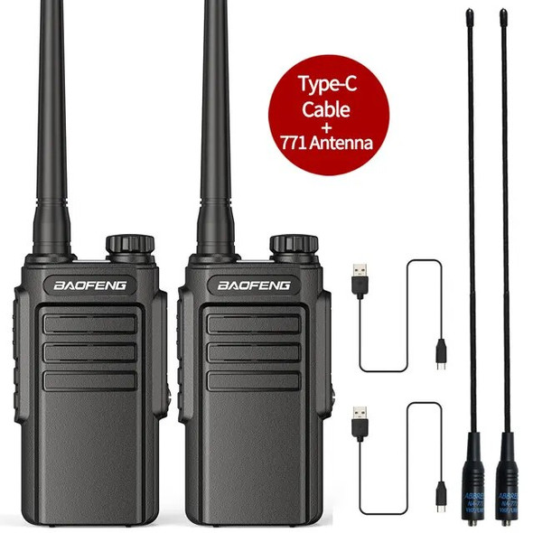 1/2Pcs Baofeng WP31 Waterproof Walkie Talkie Long Range Two-way Radio BF-888S UHF 400-470MHz 16CH VOX with Type-C Charging Cable