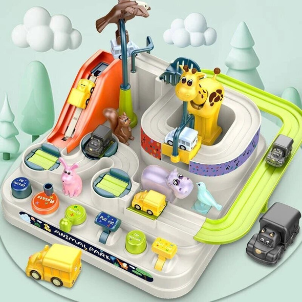 Mini Track Car for Children Train Sets Carts Toys Didactic Games From 3 To 7 Rails Racing Boy Blue Interactive Animals Adventure Mini Track Car for Children Train Sets Carts Toys Didactic Games From 3 To 7 Rails Racing Boy Blue Interactive Animals Adventure