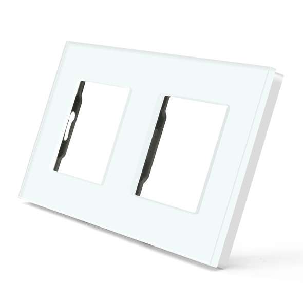 BSEED ZigBee Switches Parts Glass Panel White Touch Switches Function Parts Smart EU Sockets Power Outlet Parts Metal Frame
