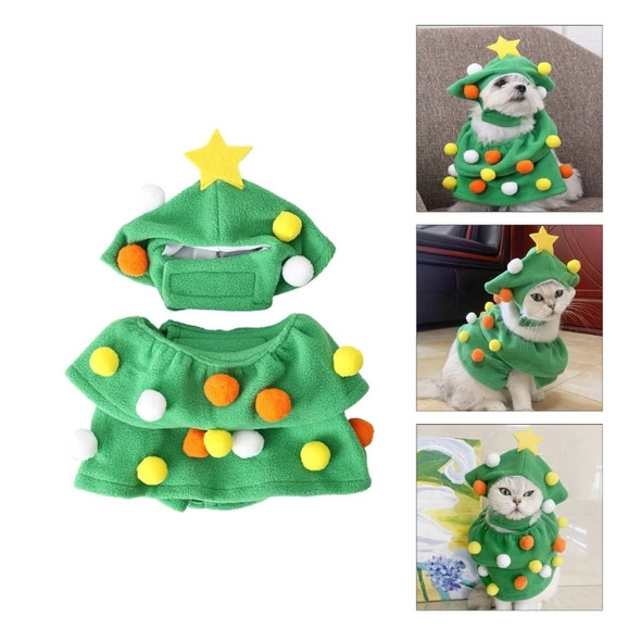 Christmas Pet Costume for Cat Dogs Christmas Tree Costume Festival Dress Up Props Cosplay Costume Puppy Funny Clothes