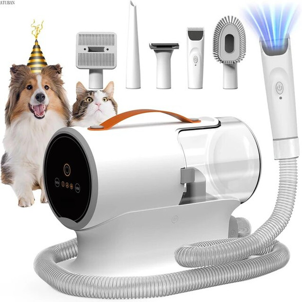 Pet Grooming Kit and Vacuum Picks Up 99% Pet Hair,2L Large Dust Cup Dog Grooming Vacuum,Low Noise Dog Hair Vacuum for Shedding