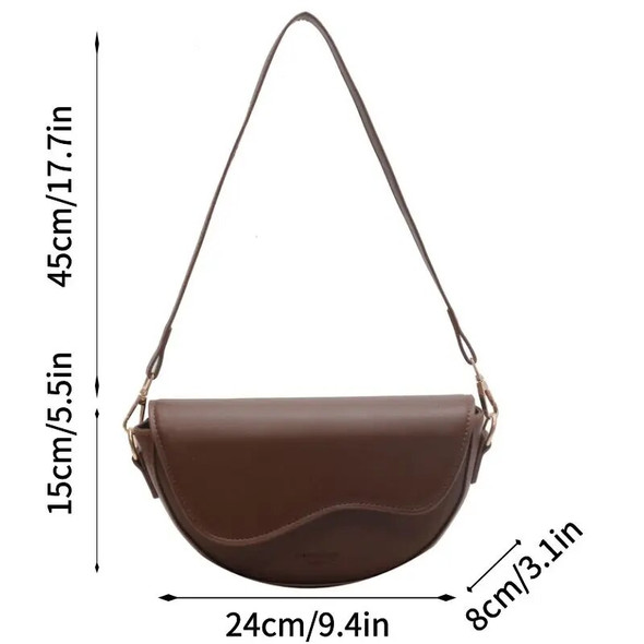 Small Leather Saddle Armpit Bags for Women 2023 Summer Chain Shoulder Crossbody Bag Ladies Vintage Underarm Handbags bolsa