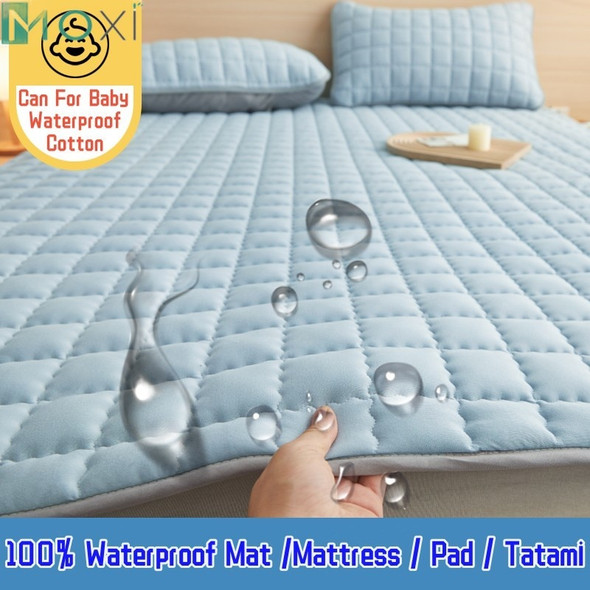 100% Waterproof Mattresses Ultrathin Foldable Cotton Bed Mat Fold Tatami Bedroom Hotel for Single Double Multi Queen King Size