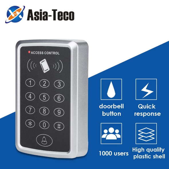 125KHz RFID Access Control Keypad EM Card Reader Door Access Control System Door Lock Opener Keyboard System