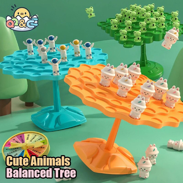 Fun Frog Balance Tree Children Montessori Math Toys Balancing Board Game Parent-child Interaction Tabletop Balance Game Toy Gift