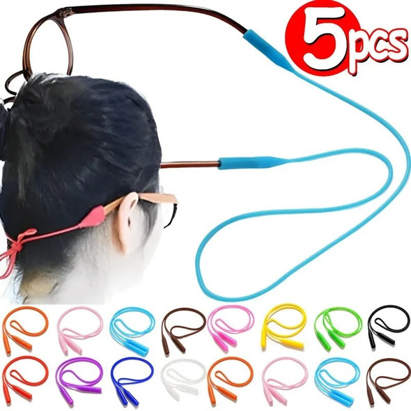 1/5pcs Silicone Anti-slip Glasses Rope Sports Eyeglasses Strap Lanyard Glasses Neck Cord Accessories Sunglasses Holder Accessory