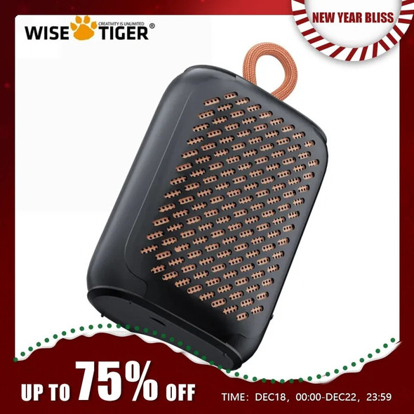 Wisetiger Mini Portable Bluetooth Speaker IPX7 Waterproof Dustproof 6W 12H Playtime TWS Microphone Biggest Sound Smallest Size