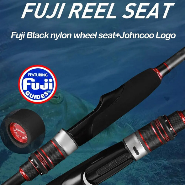 WinsCraft 40T Carbon FUJI K Guide Egi Rod Squid Lure Rod 2.58m Spinning Rod Squid Egging Spinning Fishing Rod 862M 862ML