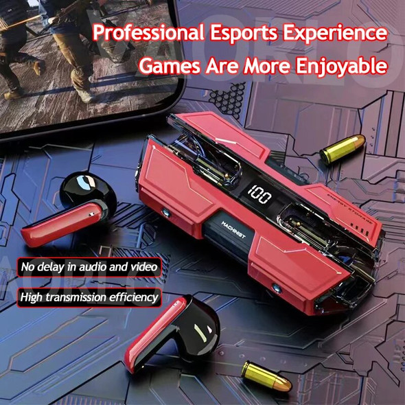 Mecha Warships Game Headset Bluetooth 5.3 HIFI Stereo Wireless Headphone Earphone Bass Sports Noise Reduction Earbuds PK TF-T1