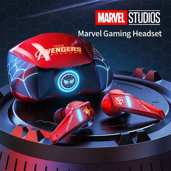 Disney Marvel BTMV15 Iron Man Wireless TWS Bluetooth Earphone Noise Reduction Sports Gaming Waterproof Earbuds with Mic Headsets