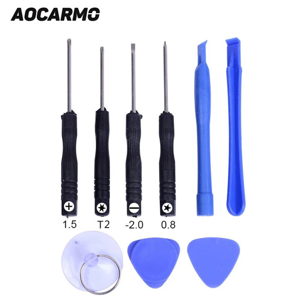 Aocarmo 9in1 T2 Screwdriver Set Kit Mobile Phone Repair Screen Opening Tools For iPhone For OnePlus 3T