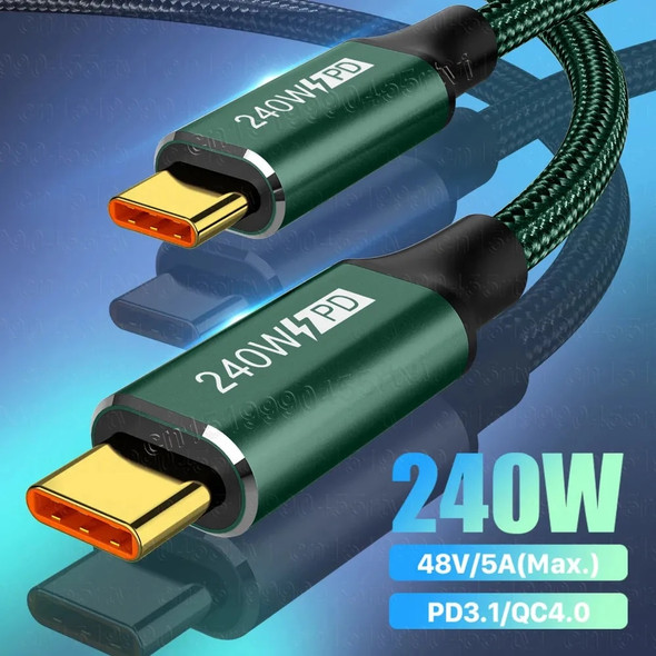240W PD3.1 USB Type C to C Cable Fast Charging Wire for iPhone 15 Plus Pro Max PS5 Switch Samsung MacBook 5A Fast Charging Cable 240W PD3.1 USB Type C to C Cable Fast Charging Wire for iPhone 15 Plus Pro Max PS5 Switch Samsung MacBook 5A Fast Charging Cable