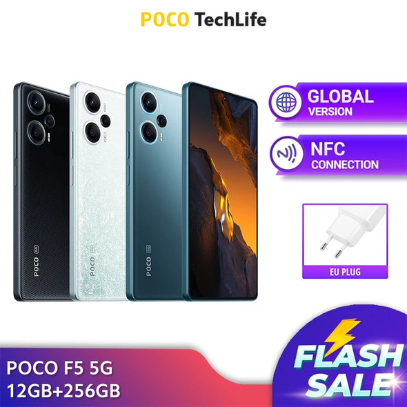 Global Version POCO F5 5G NFC - Snapdragon 7+ Gen 2 Mobile Platform | 6.67" FHD+ 120Hz AMOLED DotDisplay