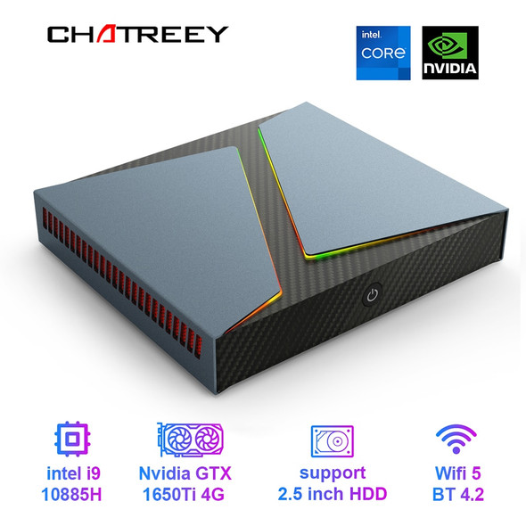 Chatreey G1 G1P Mini PC Gamer Intel i9 i7 8 Cores with Nvidia GTX1650 4G RTX 2060 6G Graphics Windows 11 Gaming Desktop Computer