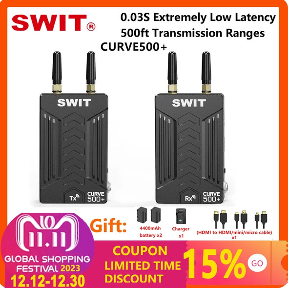 SWIT CURVE500+ HDMI 500ft/150m Wireless Video Transmission System With USB Capture Swit Curve 500