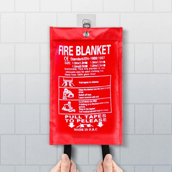 100mm x 100mm Fire Blanket 1M Fire Flame Retardant Emergency Survival Fire Shelter Safety Cover Fire Extinguisher