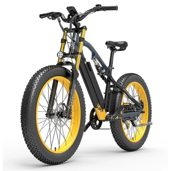 LANKELEISI EU Stock Electric Bike 48V16AH 1000W Motor 26inch 7speed Ebike Mountain Snow Fat Tire Off Road Adult Electric Bicycle