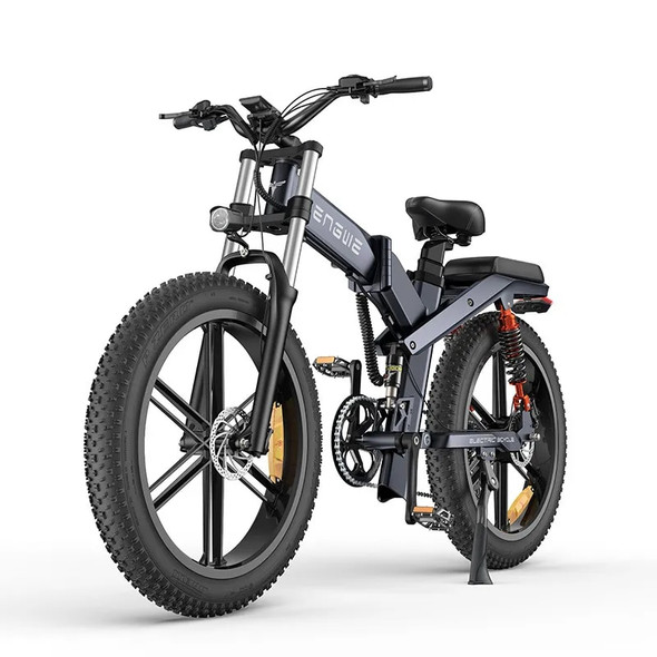 Electric Bicycle 26Inch 1000W 48V 19AH Folding Lithium Battery Bike Full Shock Absorber 26X4.0 Snow Tire E-bike