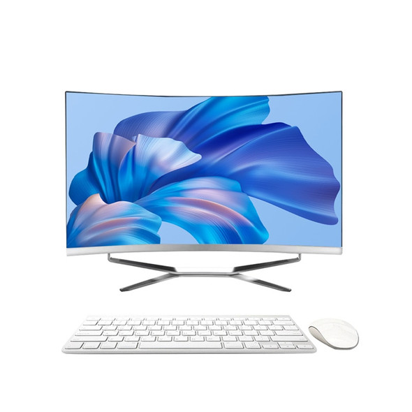 New 27‘’Curved Screen All In One PC Intel i5/i7 Gaming PC 8GB RAM SSD Full PC Desktop Computer With Windows