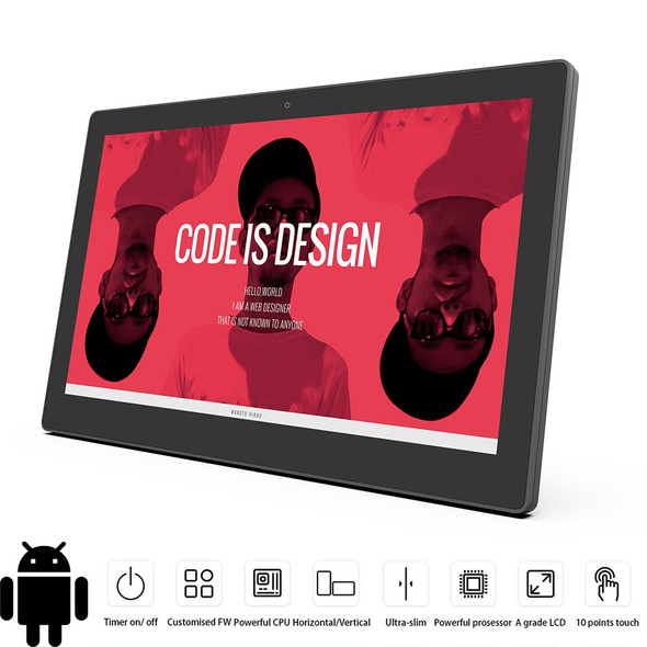 15.6" interactive display, industrial tablet, smart kiosk, Android touch screen (optional), wifi, ethernet, Bluetooth 15.6" interactive display, industrial tablet, smart kiosk, Android touch screen (optional), wifi, ethernet, Bluetooth