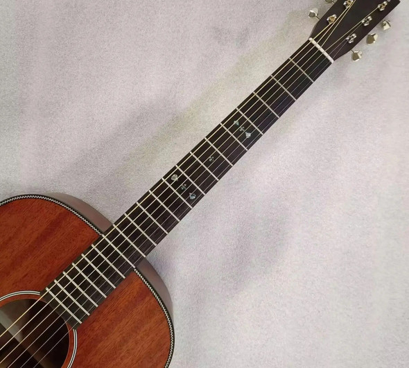 free shipping best quality handmade custom OO folk guitar OO-DB model satin solid mahogany acoustic